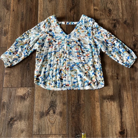 Liverpool Los Angeles Women’s 3/4 Sleeve Blouse Multicolor Size Large - Picture 5 of 14